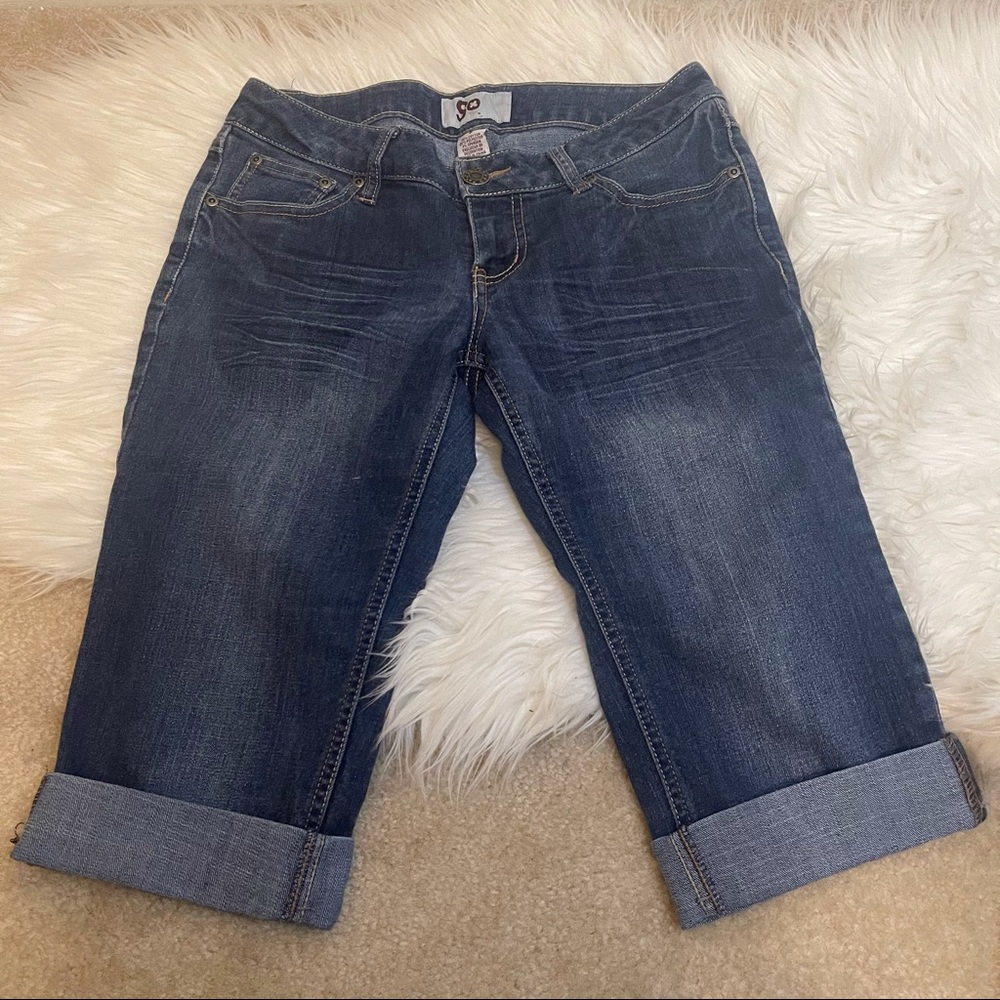 SO Cuffed Blue Jean Bermuda Shorts Junior’s Size 5